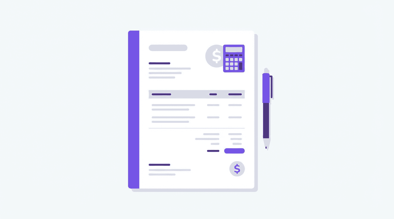 Professional quotation document with items and total